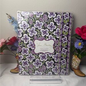 NWOT Vera Bradley Plum Petals Pocket Folders retired pattern Set Of 3
